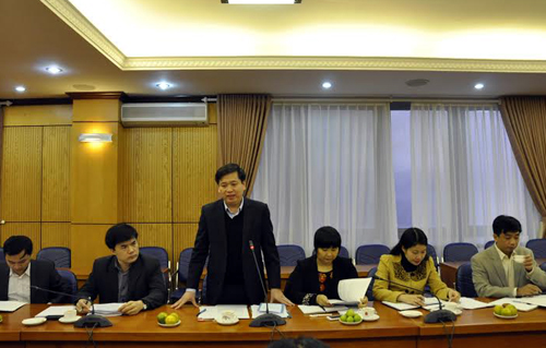 Đồng chí Nguyễn Long Hải - Bí thư Trung ương Đoàn, Phó Chủ nhiệm thường trực UBQG về thanh niên Việt Nam phát biểu tại buổi làm việc
